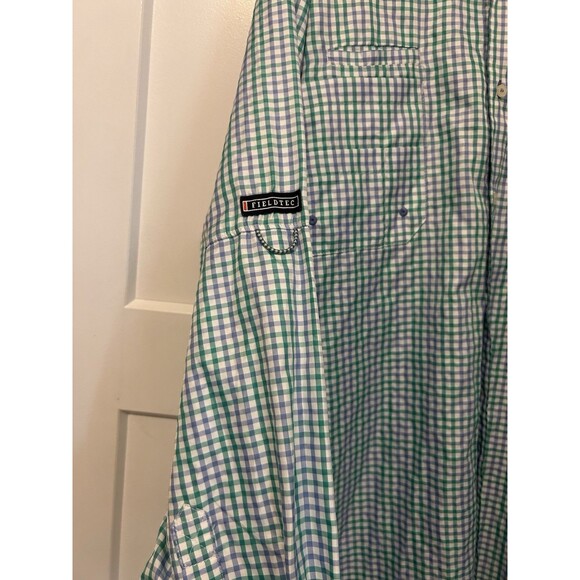 Southern Marsh Men's Button Shirt Large Fieldtec Fishing Outdoor Vented Plaid - Picture 3 of 5